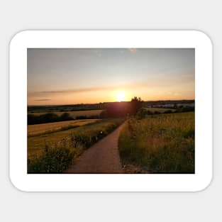 Sunset In Yorkshire. Sticker